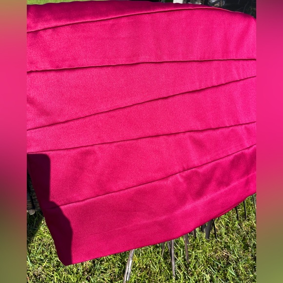 Monroe & Main Red/Fuchsia Poly Pencil Mini Skirt size 10 - Picture 10 of 11